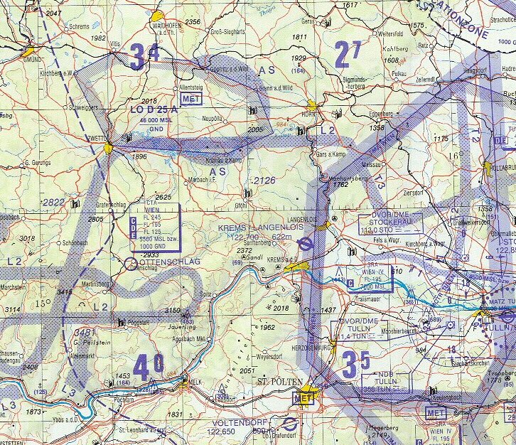 Icao-Kartenausschnitt